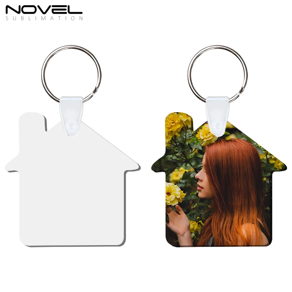 New Arrival Sublimation Keyrings Customized Blank MDF Double Sided Print DIY Keychains