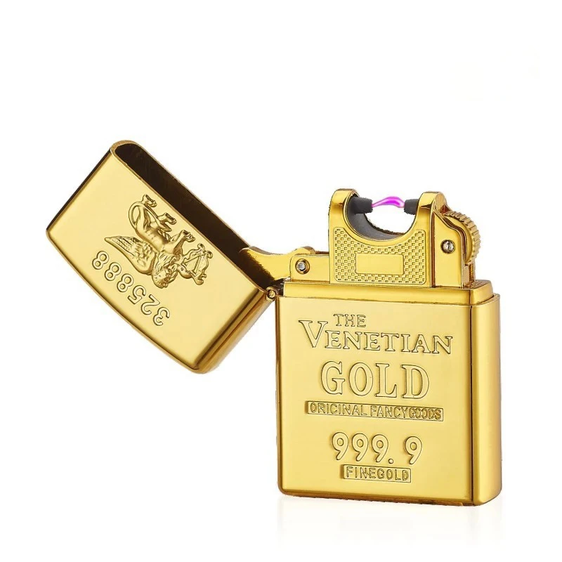 Wholesales metal gold electronic lighter from China factory