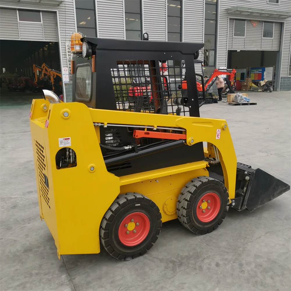 Hightop Manufacturer Wheel Mini Skid Steer Loader For Sale With Attachments Mulcher