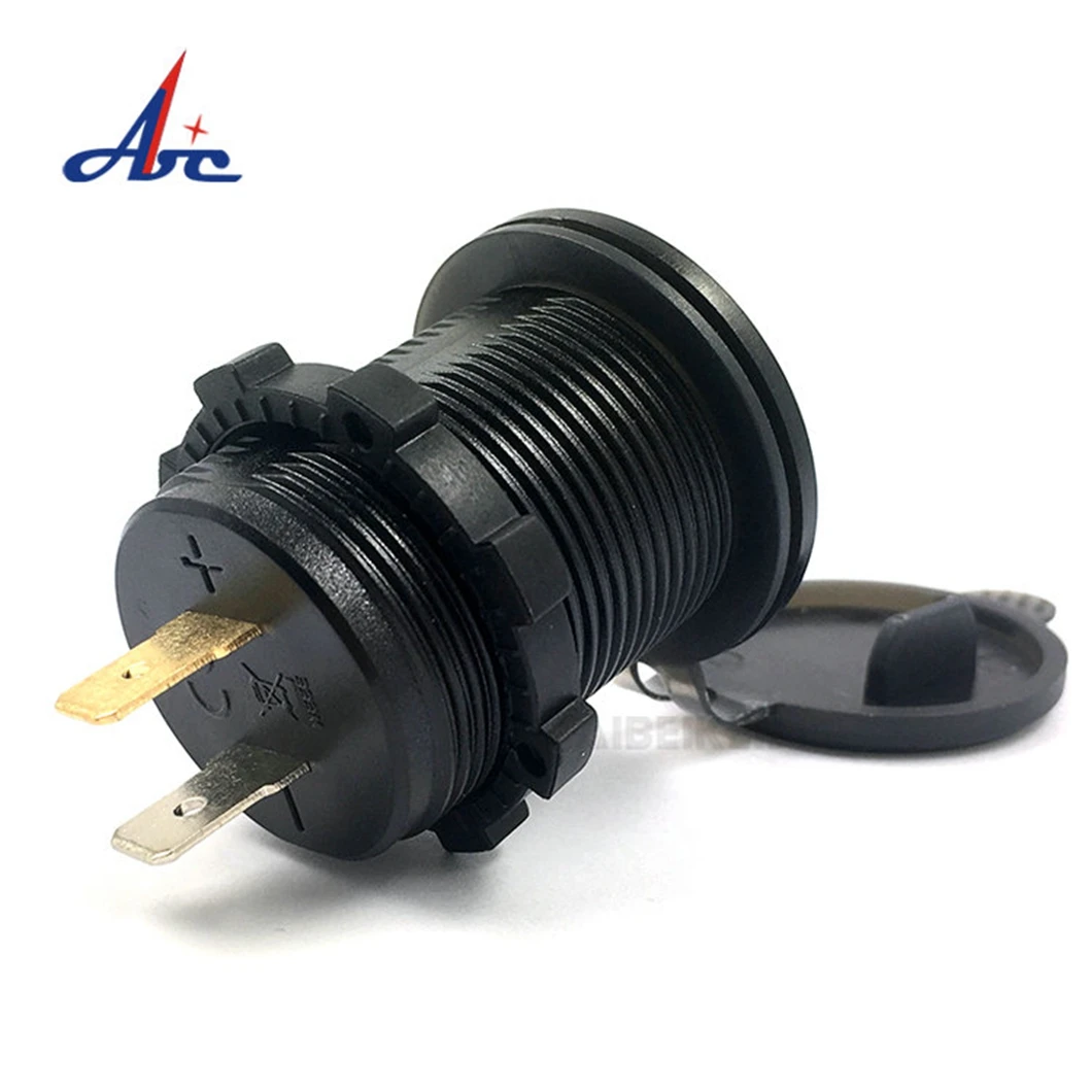 ABILKEEN DS017B Single Port QC3.0 USB Socket Input 12V-24V Car USB Charger with Digital LCD Voltmeter and Ammeter Display