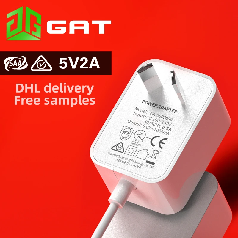 
5V 2A Australian Standards SAA certified power adapter AU TUV safety authority certified 10W power plug wall power supply 