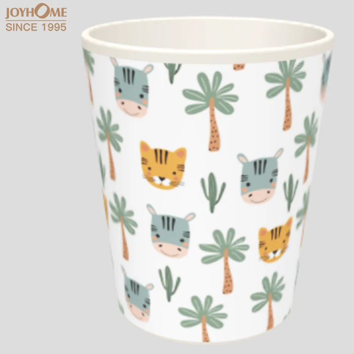 Мультяшная многоразовая детская чашка для чая из бамбукового волокна, пластиковые кружки для кофе оптом, Лидер продаж