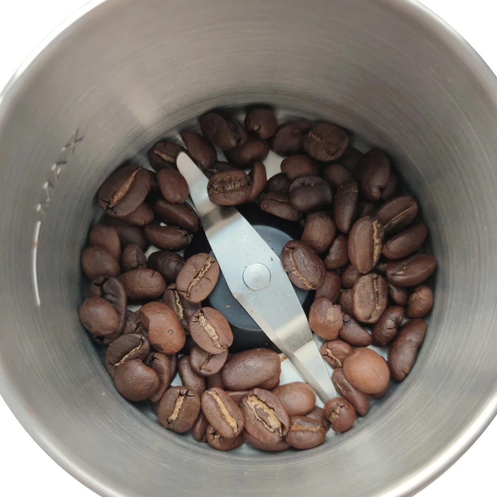 RAF Automatic Spice Nuts Mill Mini 2 blades Pepper Coffee Bean Grinder 60G Stainless Steel Electric Grinder