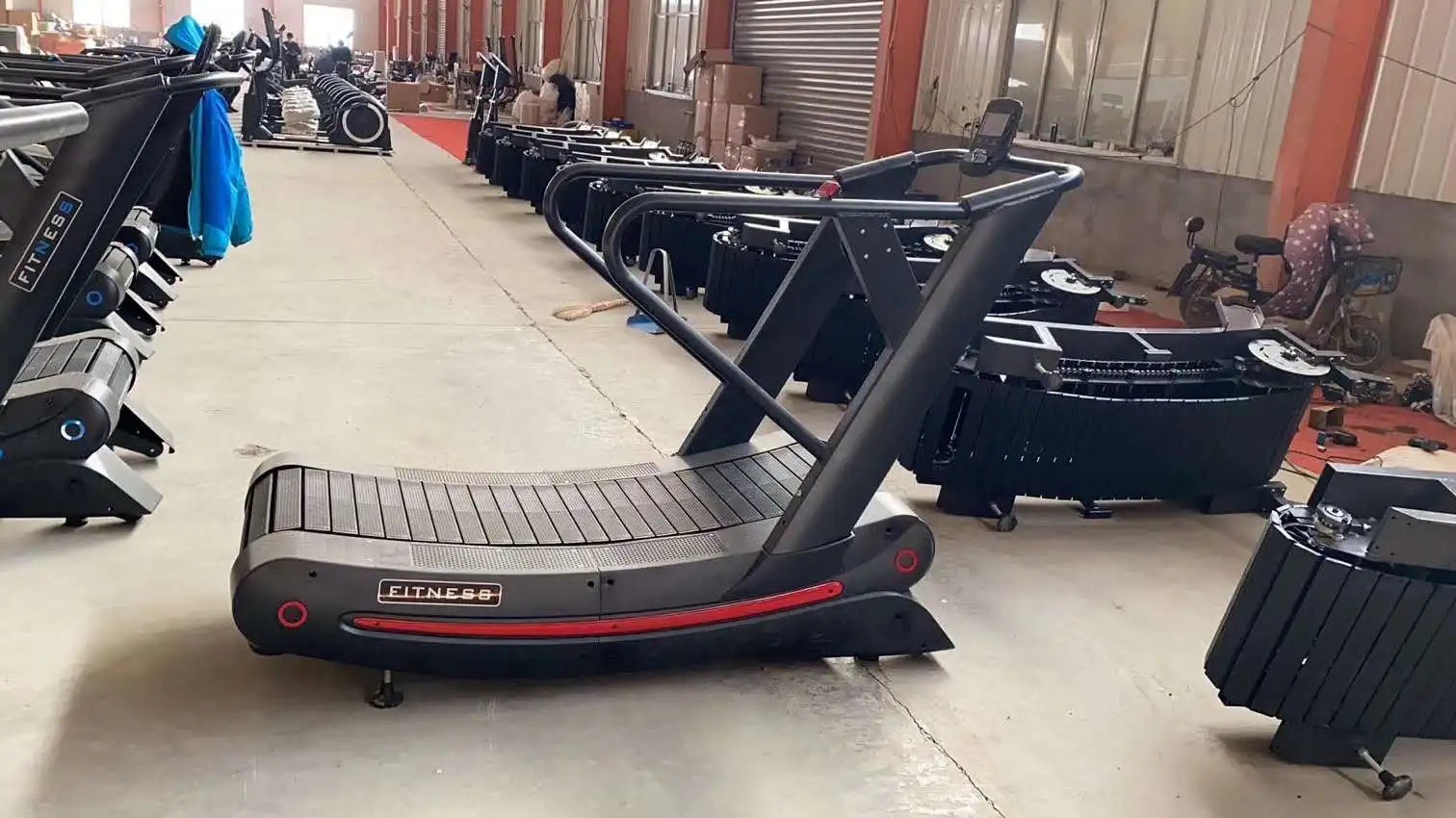 Commercial used woodway curved treadmill running machine gym fitness air runner motorless non electric treadmill