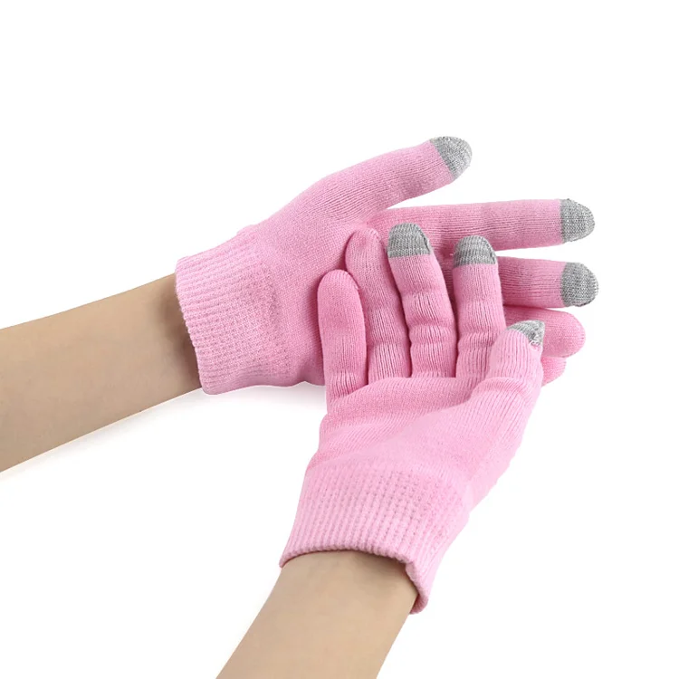 
full finger silicone gel Moisturizing Touch Screen gloves silicone gel pink gloves skin care gel gloves 