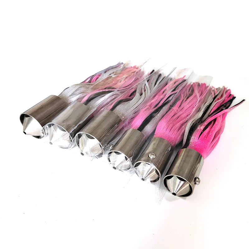 Custom 13inch 900g stainless steel head marlintrolling lures saltwater trolling lures trolling lures big game fishing