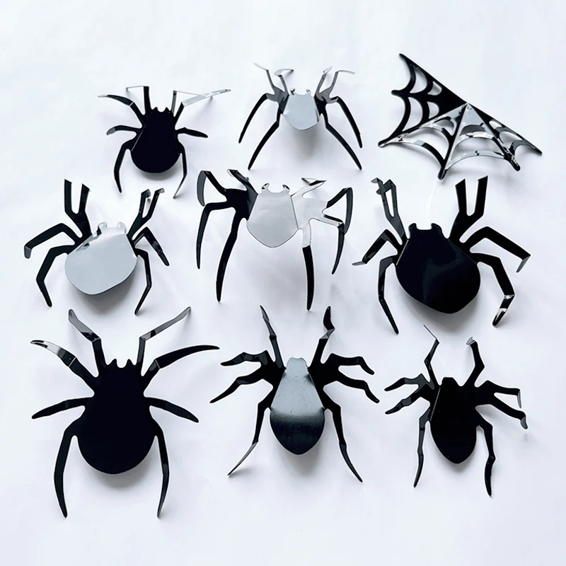 Hot Push 3D Stereo Halloween Bat Spider Amazon Cross Border PVC Sticker Foreign Trade Festival Party Floor Wall Sticker