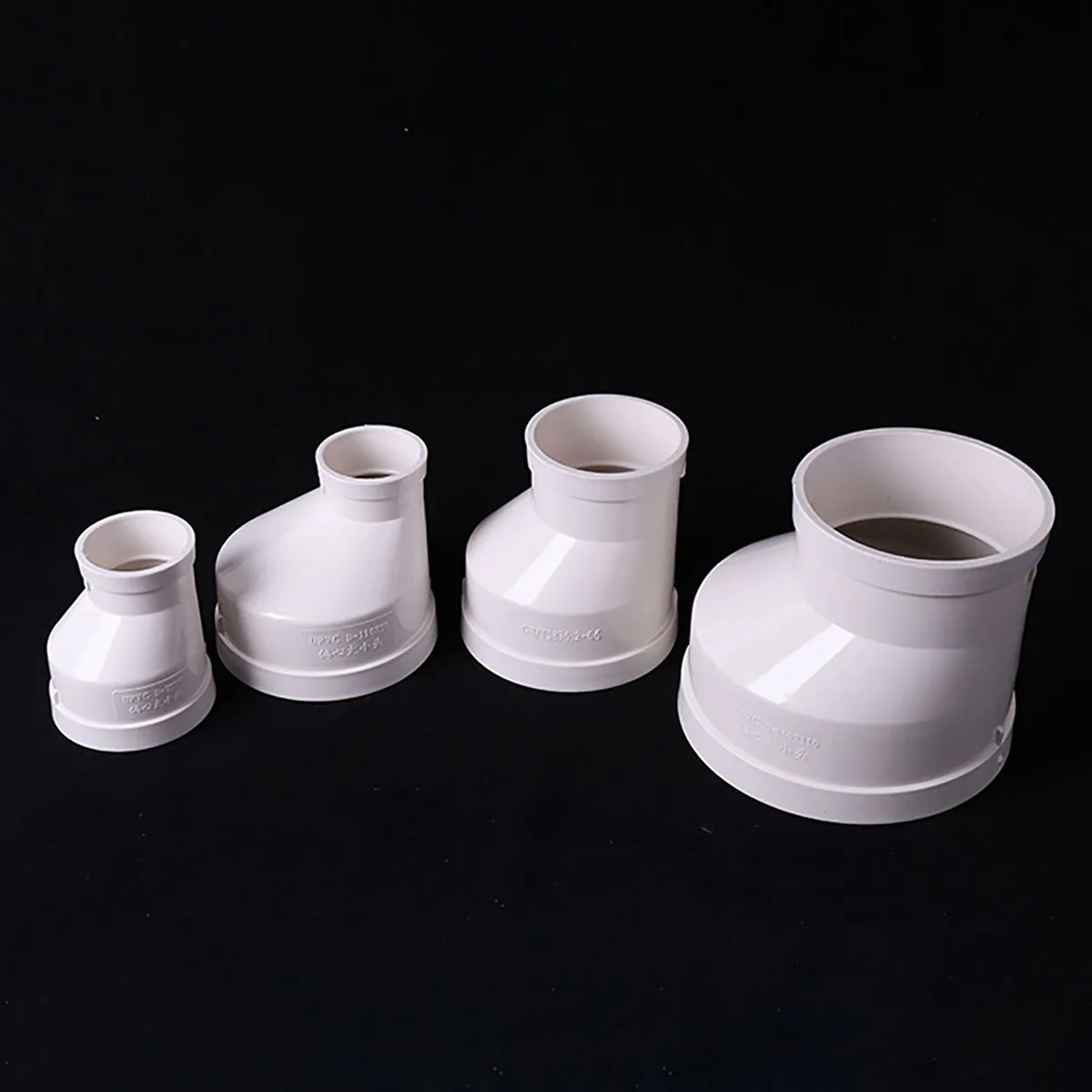 White PVC Drain Pipe Offset Reducing Connector Inner Dia 50 75 110 160mm Adapter Pipe Fittings For Drainage Systems