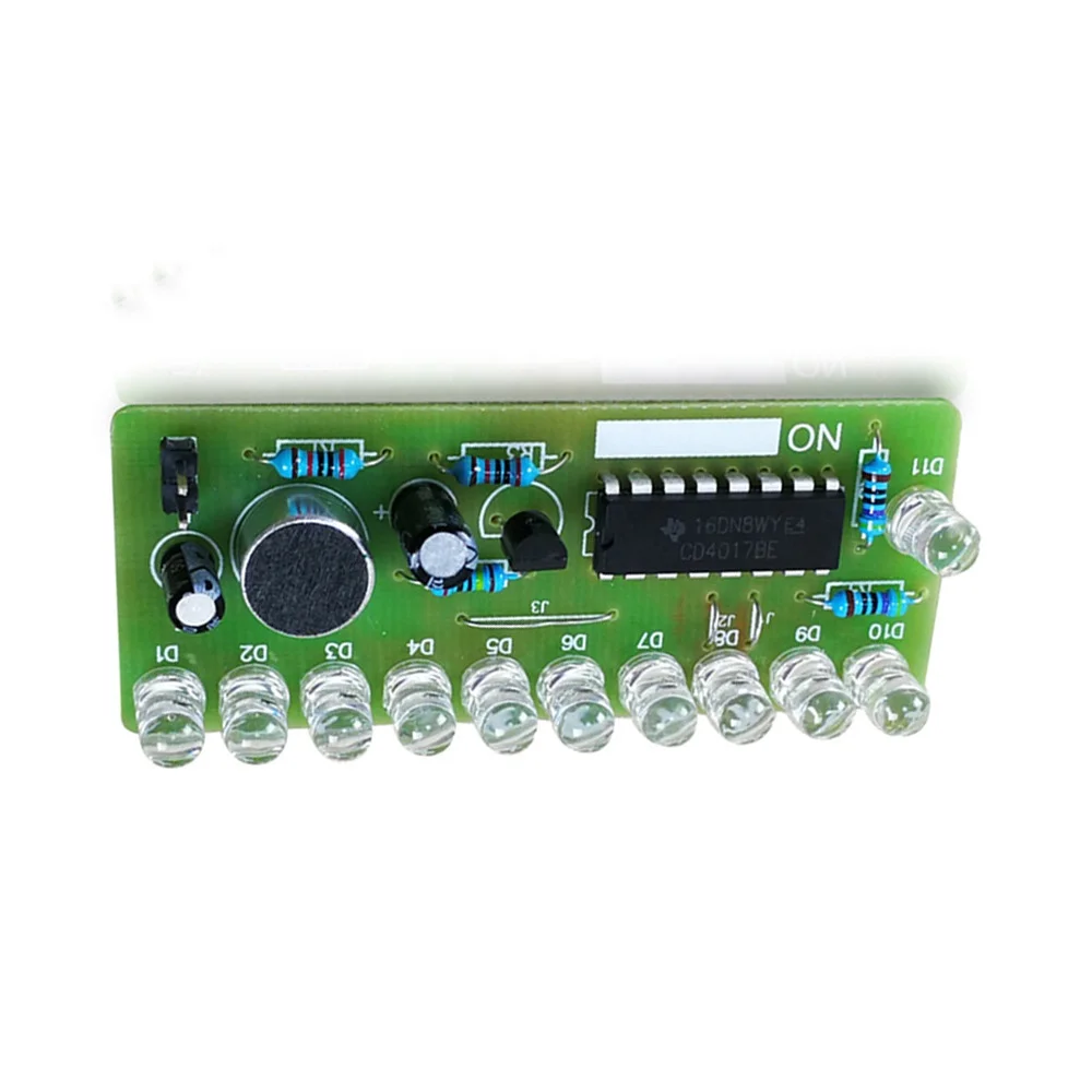 Набор обучающей электроники Taidacent CD4017 светодиодный светильник с голосовой активацией цветной комплект управления светом Обучающий набор для