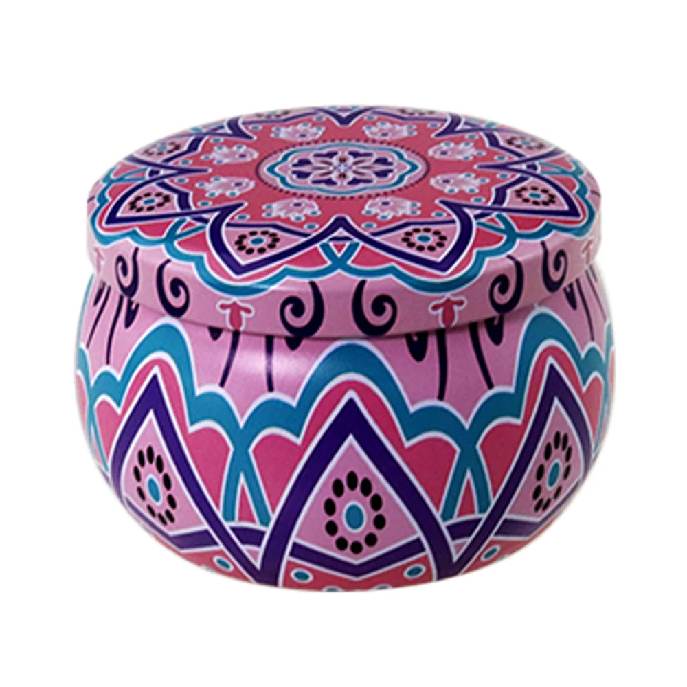 Bowl Shaped Beautiful Empty Metal Antique Candle Tin 2oz box