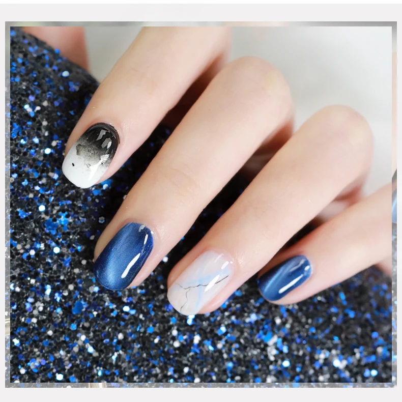 
Pop Double Head Glow Shiny 3D Cat Eyes UV Gel Nail Polish Magnet Stick Manicure Strong Multifunctional Magnetic Cat Eye Nail Art 