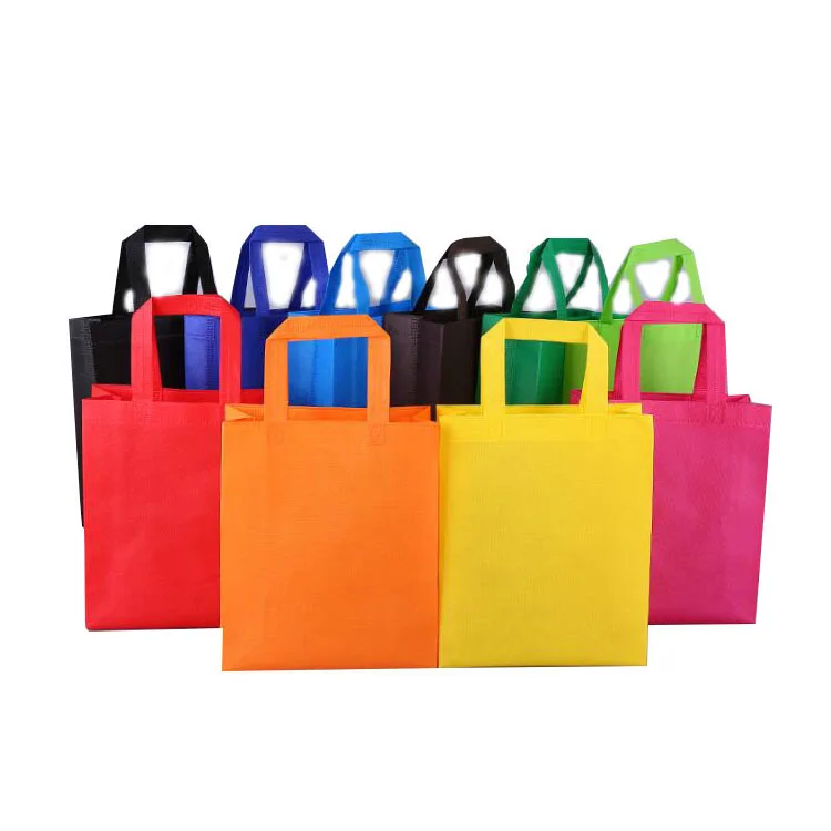Blank customized multi colors reycled eco friendly shopping tote logo print small non woven bags