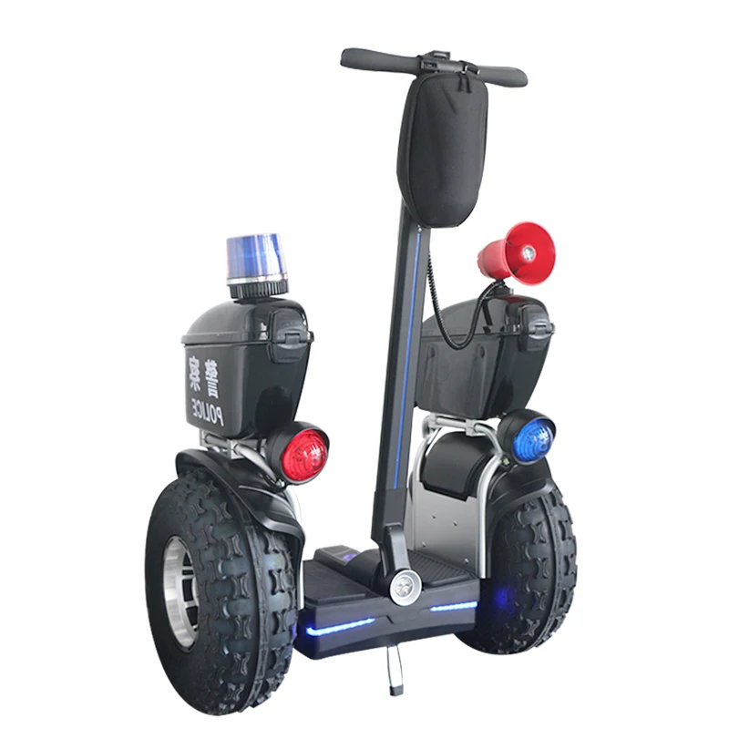 2024 New fashion patrol use 19 inch fat tire two wheel balance electric scooter with GPS tracking