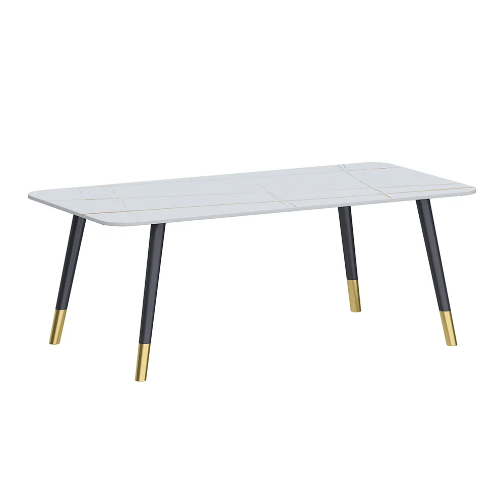 wholesale modern northern european-style custom high end tea table plinth rectangular marble dining table set 8 seater