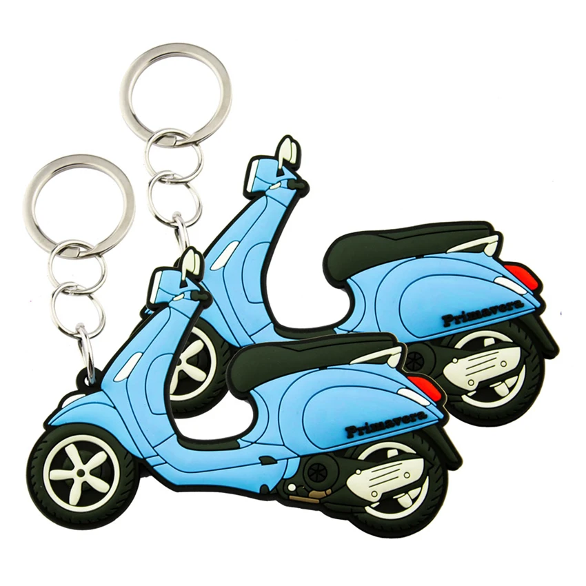Подарок от производителя оптовая продажа металлический резиновый брелок Vespa