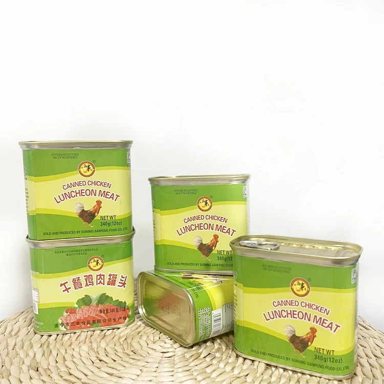 340g Long storage capacity chicken luncheon meat canned