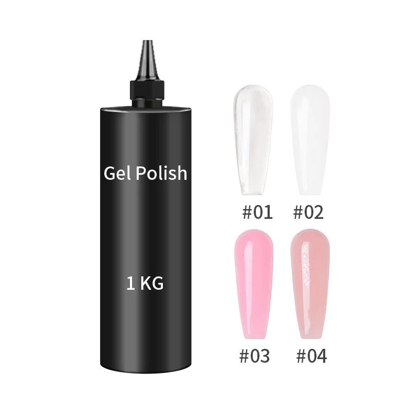 Custom 4 Colors Builder Bulk Private Logo Poly Gel in Bulk 1kg UV Gel Gallon Buildergel
