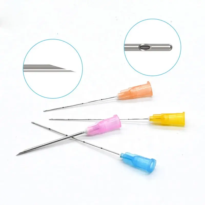 2022 latest steril types of cannula 25g50mm sizes korea micro cannula blunt tip