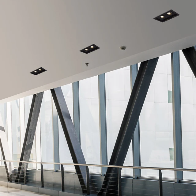 
Zhongshan recessed dimmable 2X30W twin Led grille down light with cutout 230x125mm 