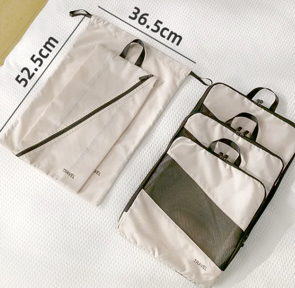 Compression Luxury Flight Travel Accessory For Airplane Road Trip Suitcase With Zippers