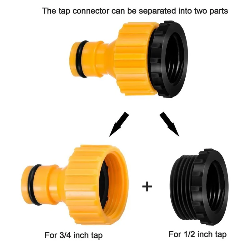 Household Washing Machine Connector 1/2 To 3/4 Conversion Connector Nipple Faucet Connector Car Washing
