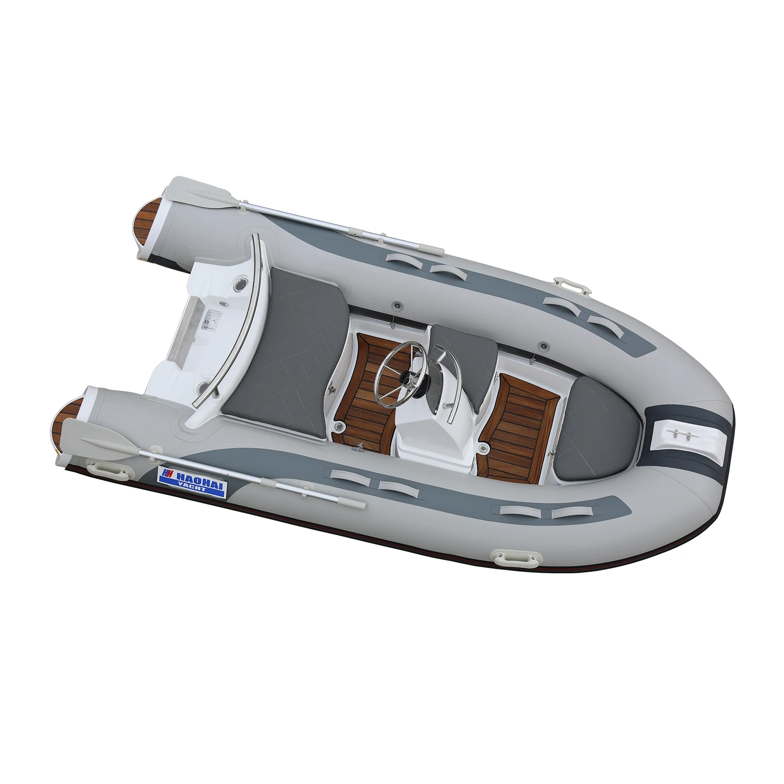 Haohai New Model 3.3m RIB Inflatable Fishing Boat Rigid PVC 0.9mm Hull Material for Drifting