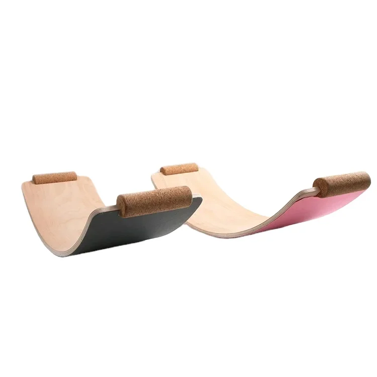 New Design Fitness land extreme sport wooden balance board Kids Body Trainingtraining Board with cork cork bar