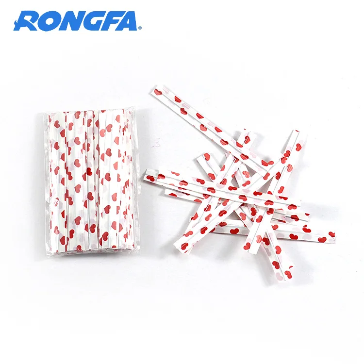 
8 cm hear design plastic twist tie packing twist tie for bag closure 