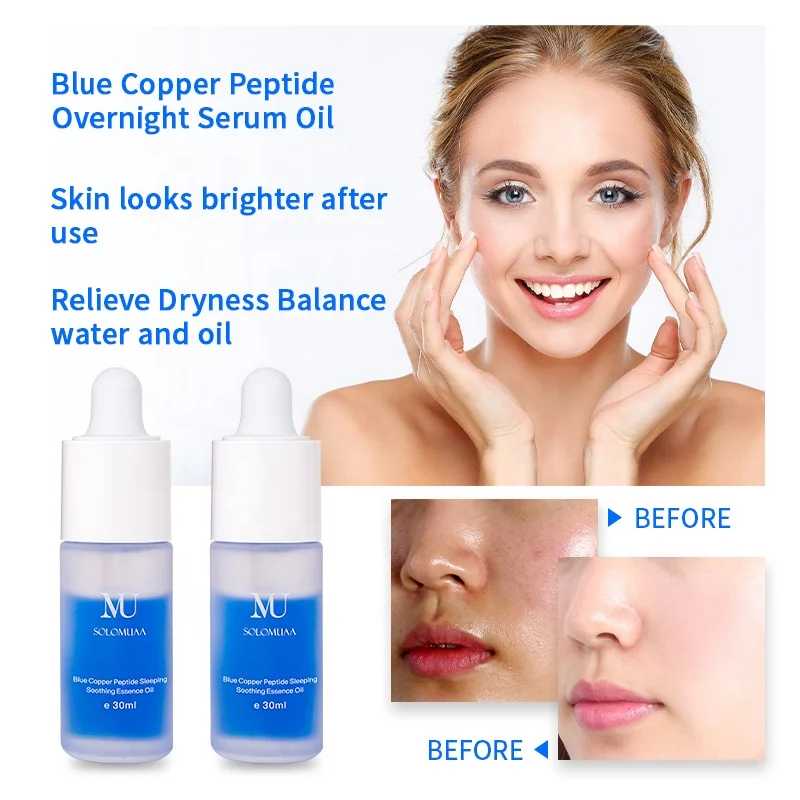 blue copper peptide Serum Midnight Blue Youth Activating Drop Peptides, Guaiazulene Adenosine, Night Serum