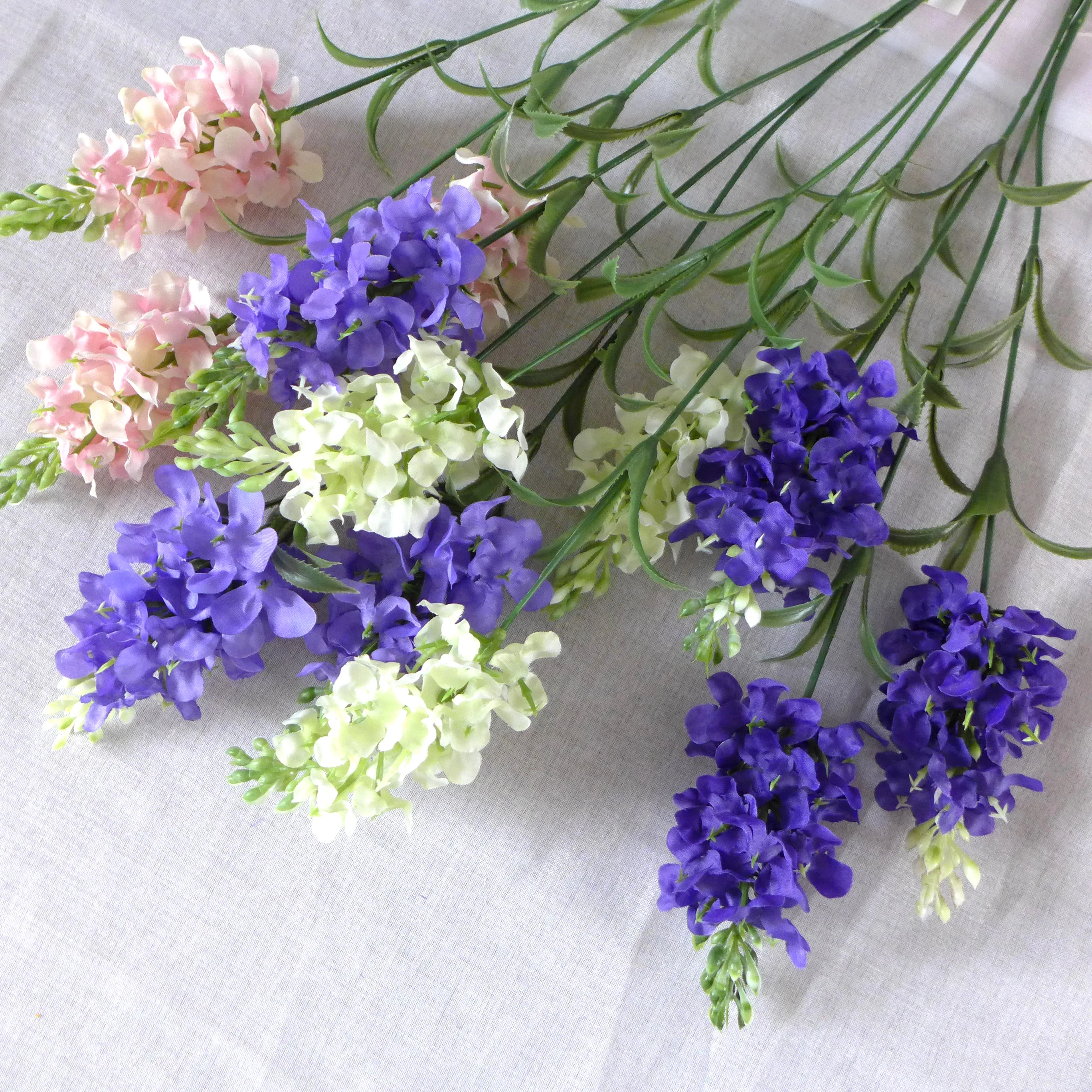 Large White Pink Hyacinth Artificial Plant Flowers for Wedding Home & Party Decor for Christmas Graduation & Halloween Leaf
