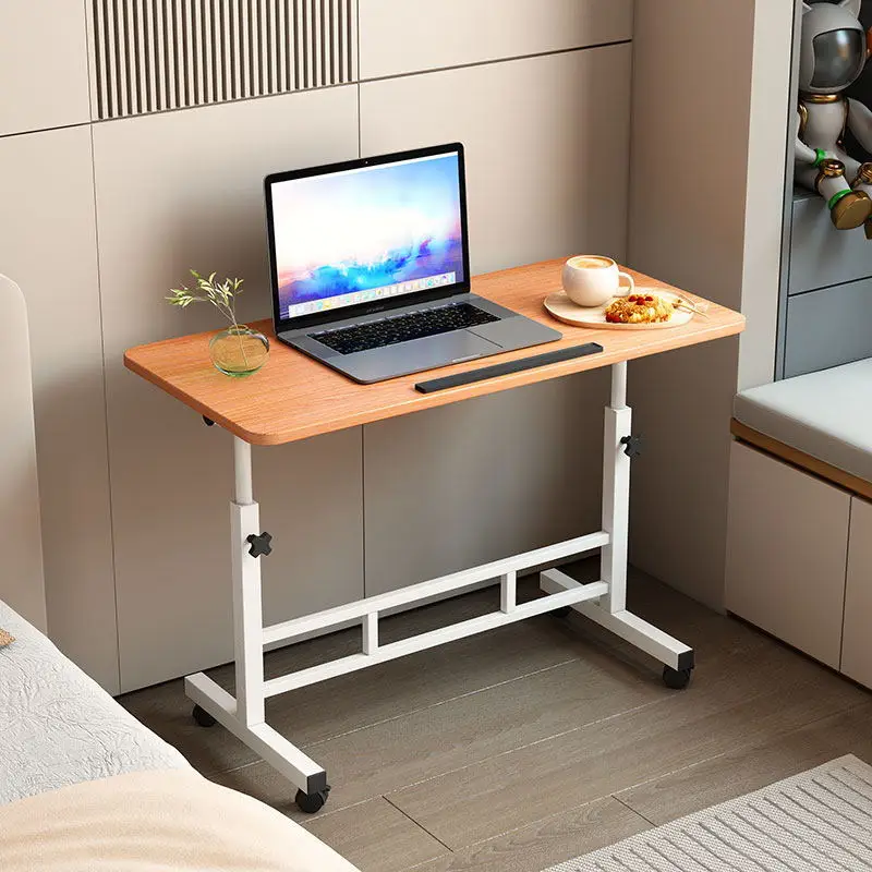 Small Standing Desk Adjustable Height, Mobile Stand up Desk with Wheels,  Portable Rolling Desk Small Computer Desk