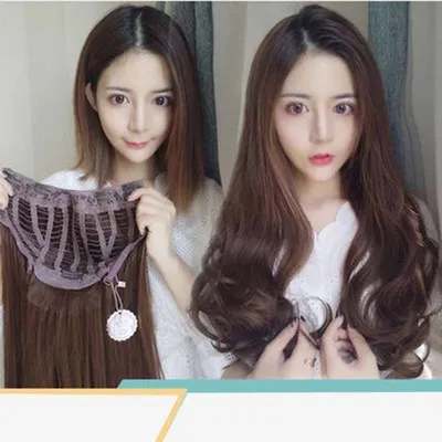 Manufacturers direct sales 2018 hot style u-shaped half head wig for women long style BOBO head wavy temperament female