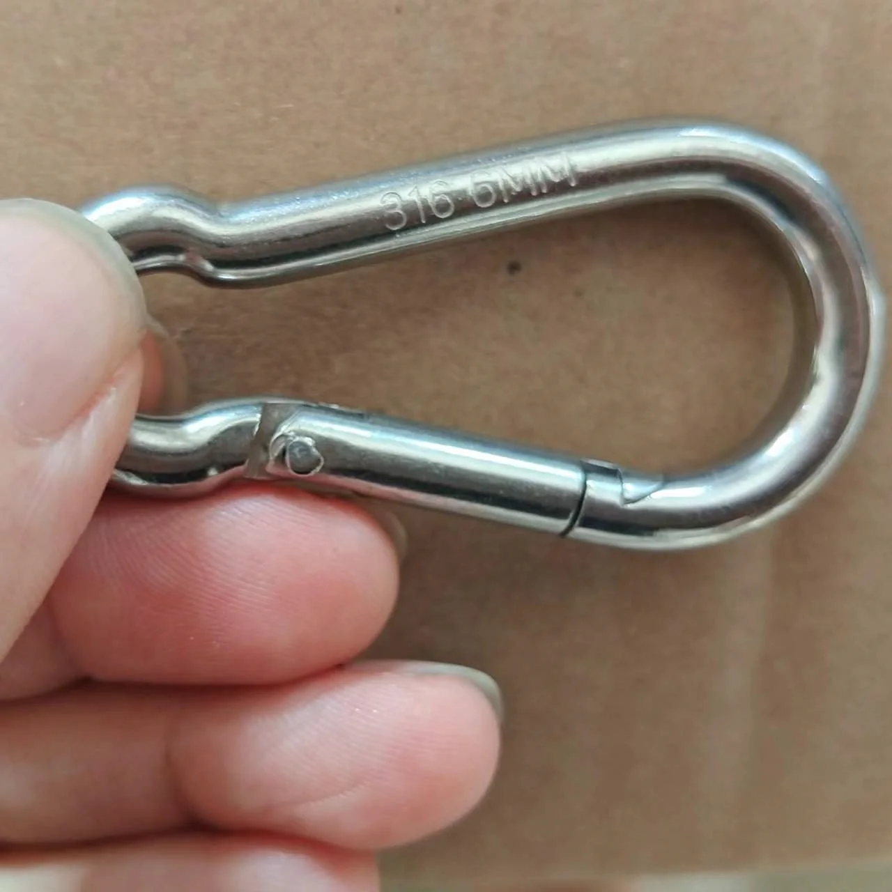 Wholesale Heavy Duty AISI 304/316 Stainless Steel Carabiner Snap Hook For Wire Rope Assembly