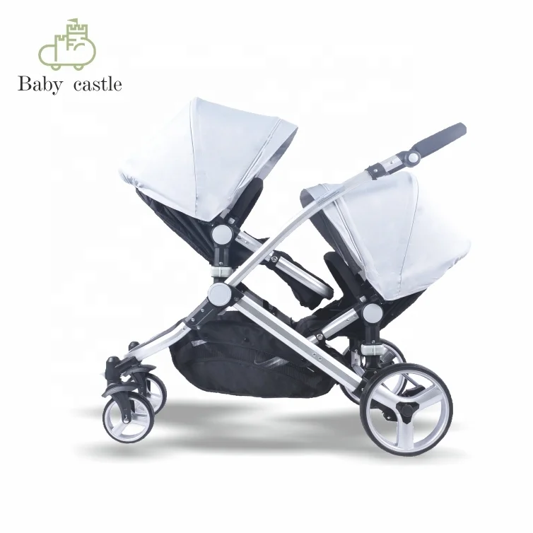 new two seats  Muti-functional 2 in 1baby pram baby buggy joggy twin baby stroller with EN1888 AND As/nz2088