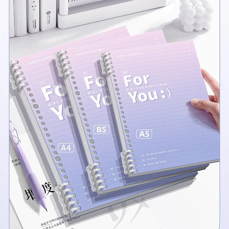 wholesale   New Original  A5 Loose Leaf Notebook Pvc Cover Binder 60 pages