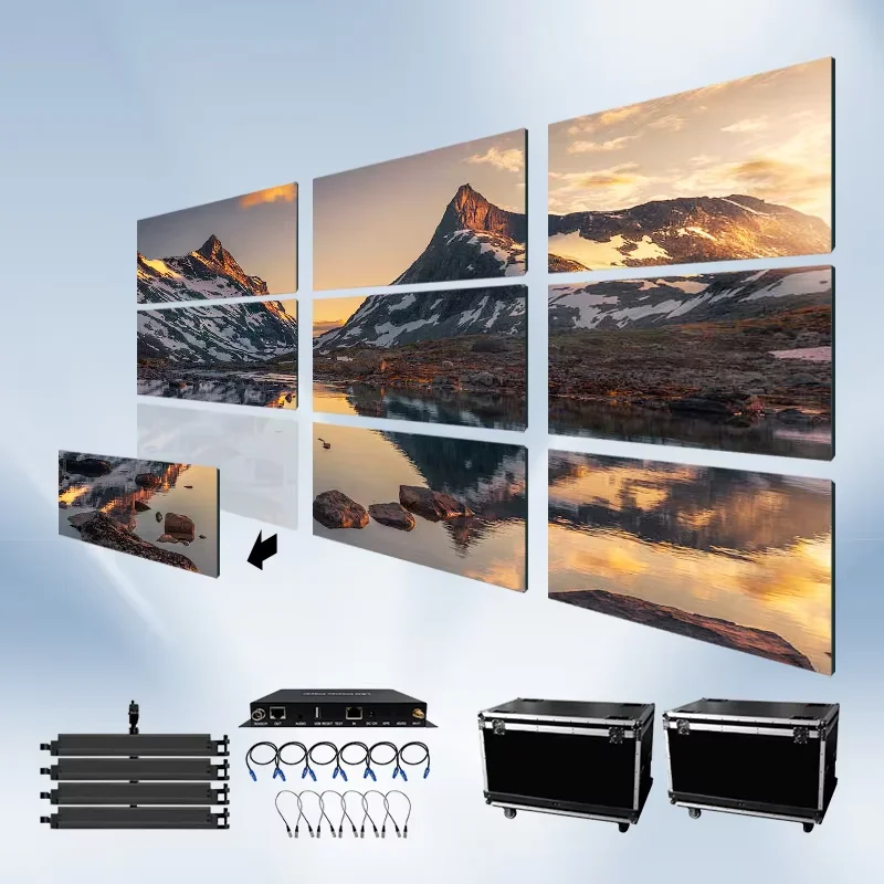 Seamless Fixed 4K 8K UHD P0.9 P1.25 P1.667 P1.875 Indoor LED Video Wall Screen