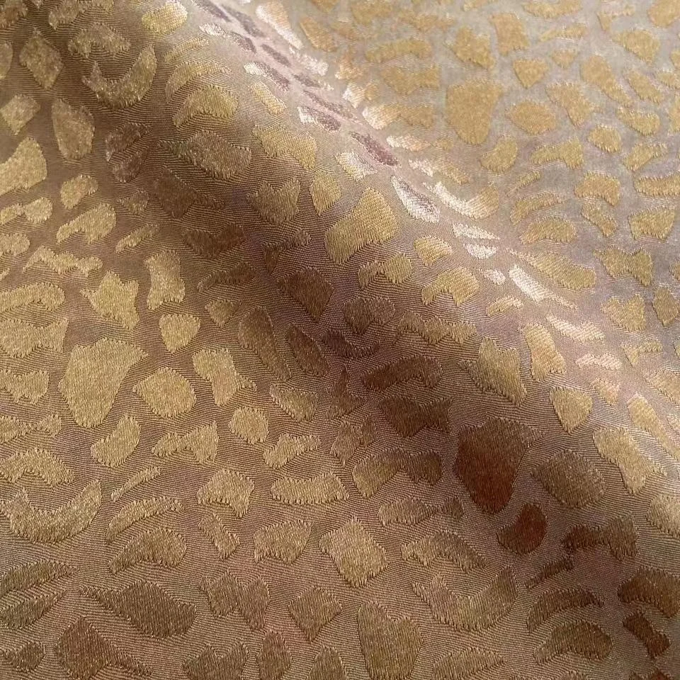100% polyester leopard print wholesale woven fabric for dress
