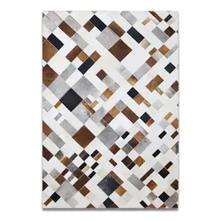 European Square Lattice Luxurious Stitching Rooms Bedroom Study Carpet