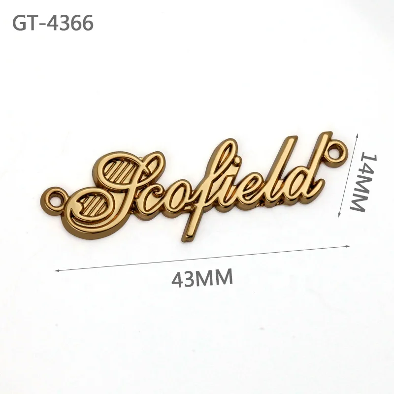 New design Custom Nickel metal letters brand logo for bags,small metal alphabet letters for handbags