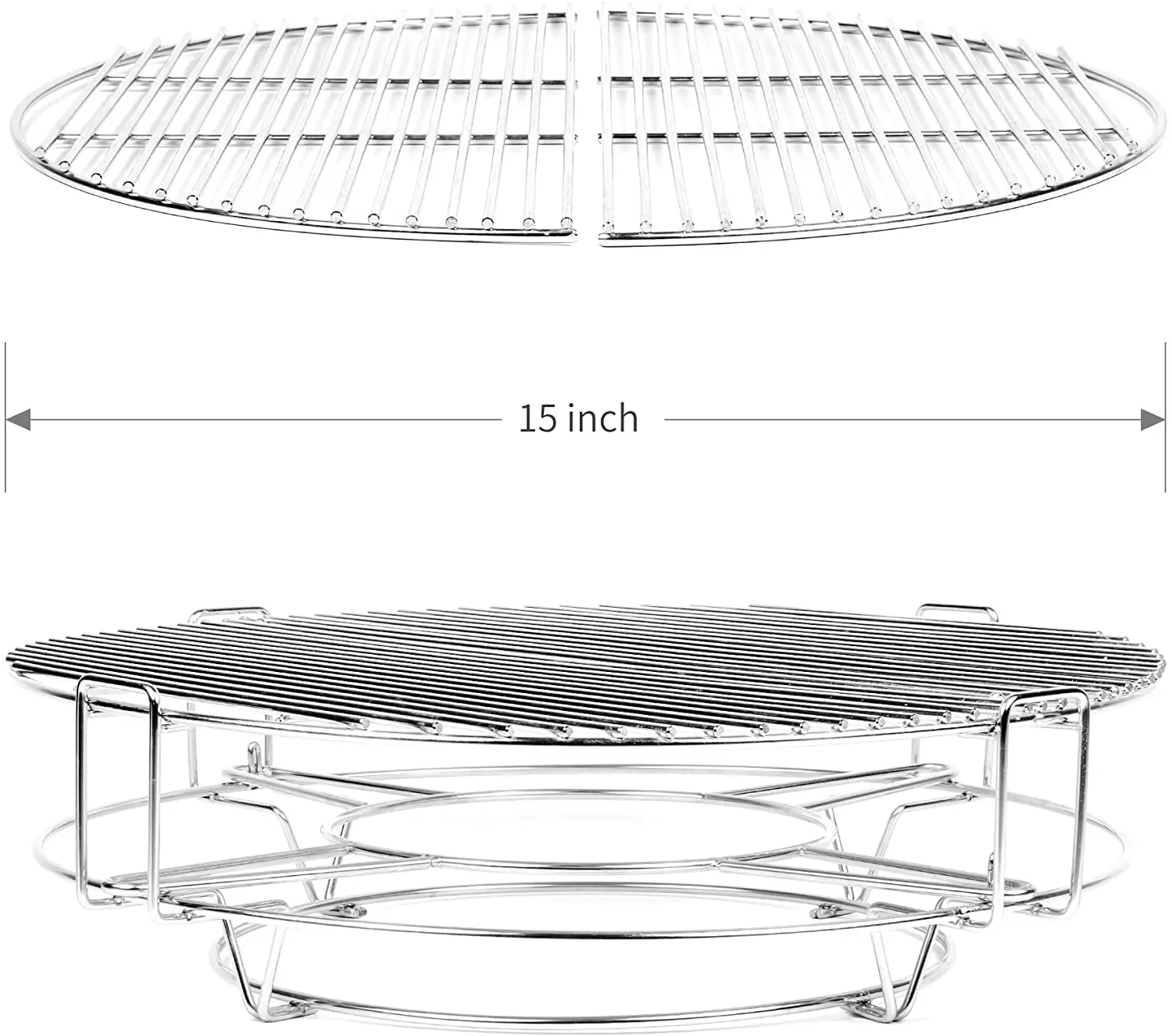 High Quality Large Area Stainless Steel Barbecue Grill Round Net Outdoor Hanging Grate