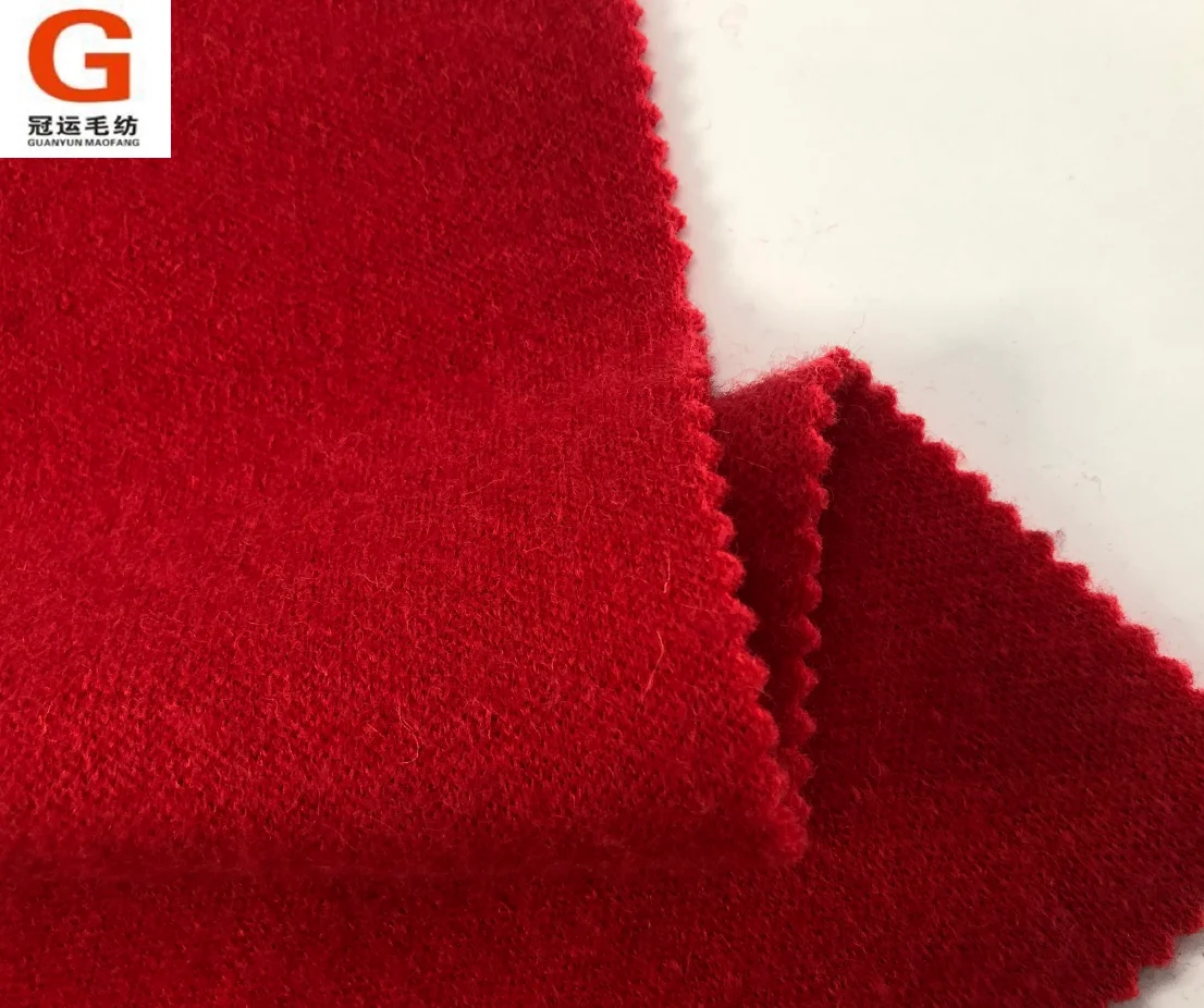 Высококачественная теплая Двусторонняя шерстяная ткань 100% шерстяная фланелевая ткань