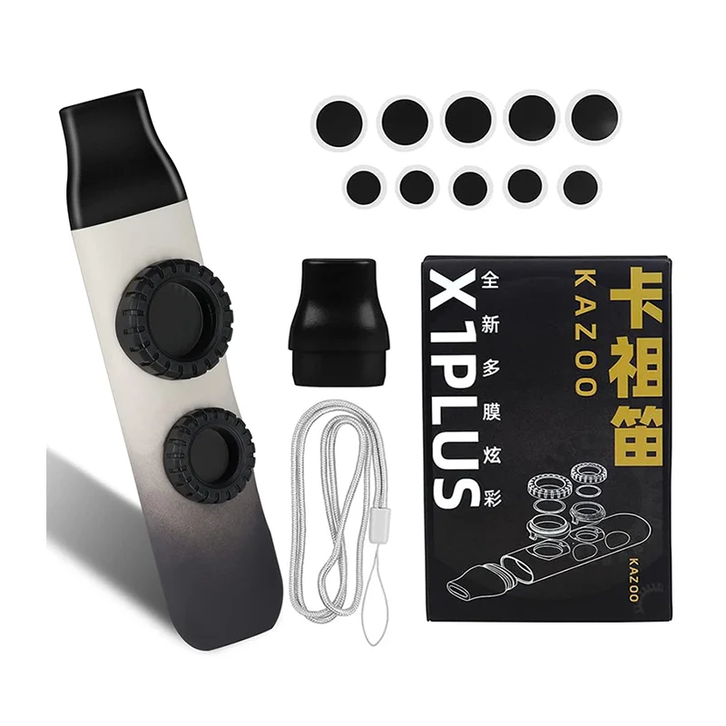 Kazoo Double Film Dazzling Color Kazoo Double Hole Harmonica Guitar Partner Musical Instruments Gifts