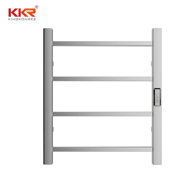 SS4 800*500mm luxury stainless steel square pipe heated towel rail rack