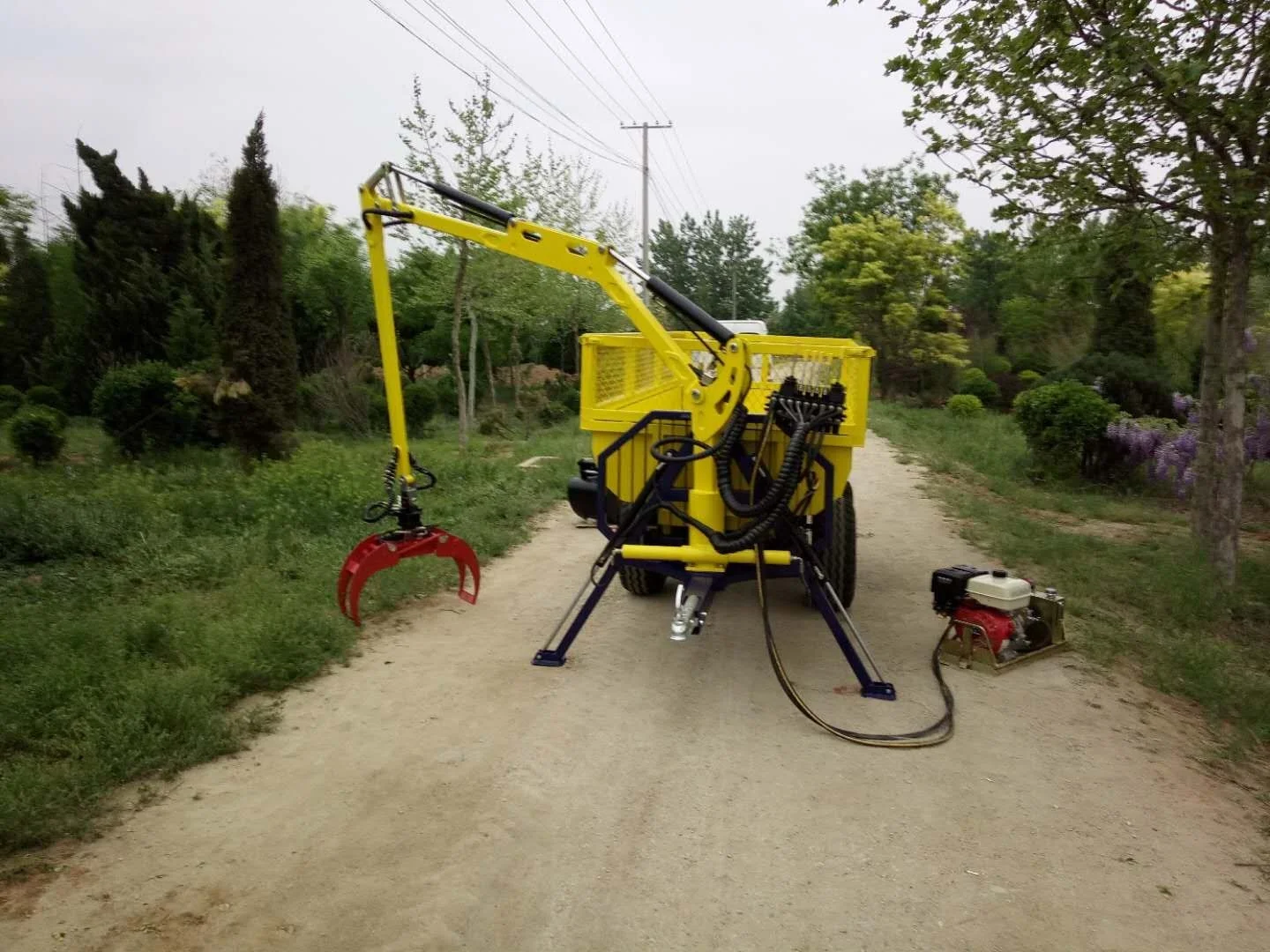 
Heavy duty outdoor garden utility pulled atv log trailer 