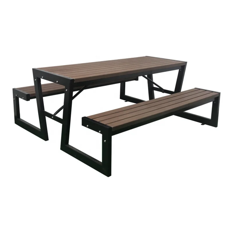 outdoor furniture commercial long wooden picnic table outside restaurant hotel patio rectangular antique dining table chair