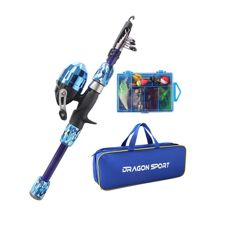 Dragon sport ultra light fishing rod Reel Combos Full Kit Fishing Accessories for Kid Beginners Adults Freshwater Saltwater