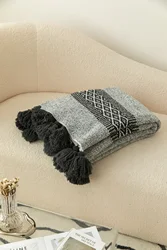 100% Polyester Designed Decorative Plush Sherpa Throw Knitted Blankets