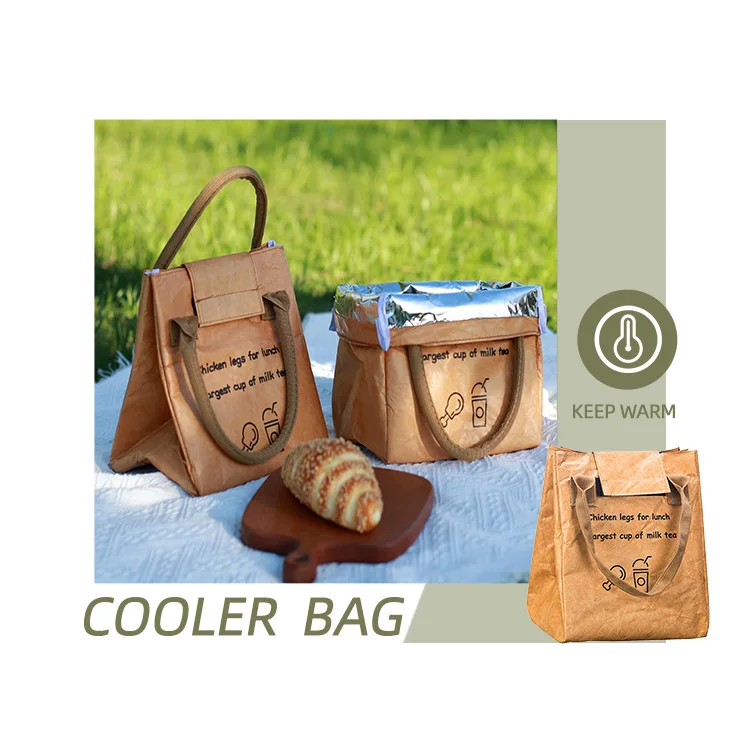 Recyclable Custom Logo Promotional Insulated Thermal Food Delivery Tote Non Woven Lunch Cake Ice Cream Cooler Bag