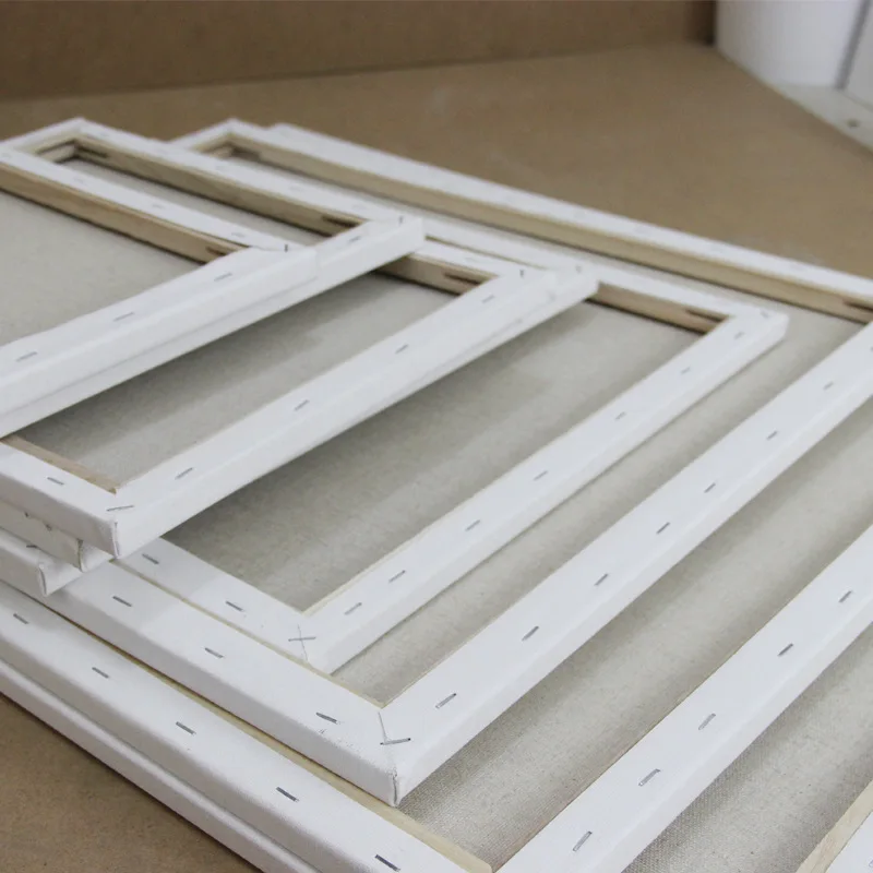 Wholesale Custom Various Size Top Quality Stretched Artist White Canvas For Painting