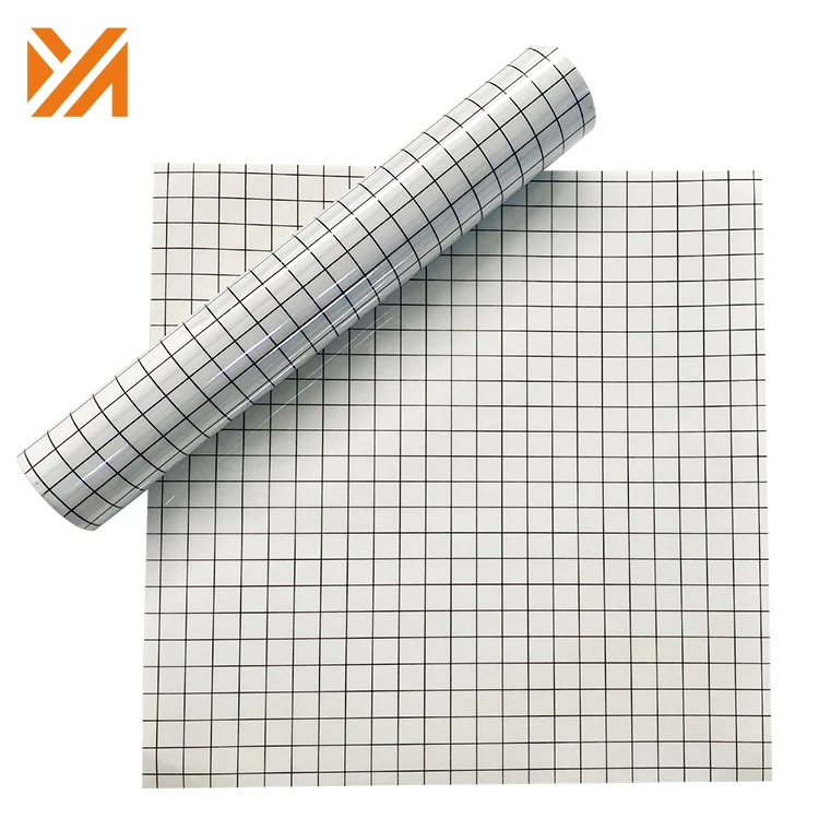 Wholesale Grids Transparent Self Adhesive Sticker Positioning Cutting Vinyl Pattern Application Transfer Film
